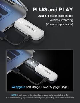 FIGEBNY transmitter close-up highlighting connector detail and stable power for reliable streaming