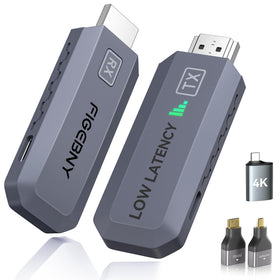 FIGEBNY wireless HDMI transmitter setup for quick pairing in home theater.