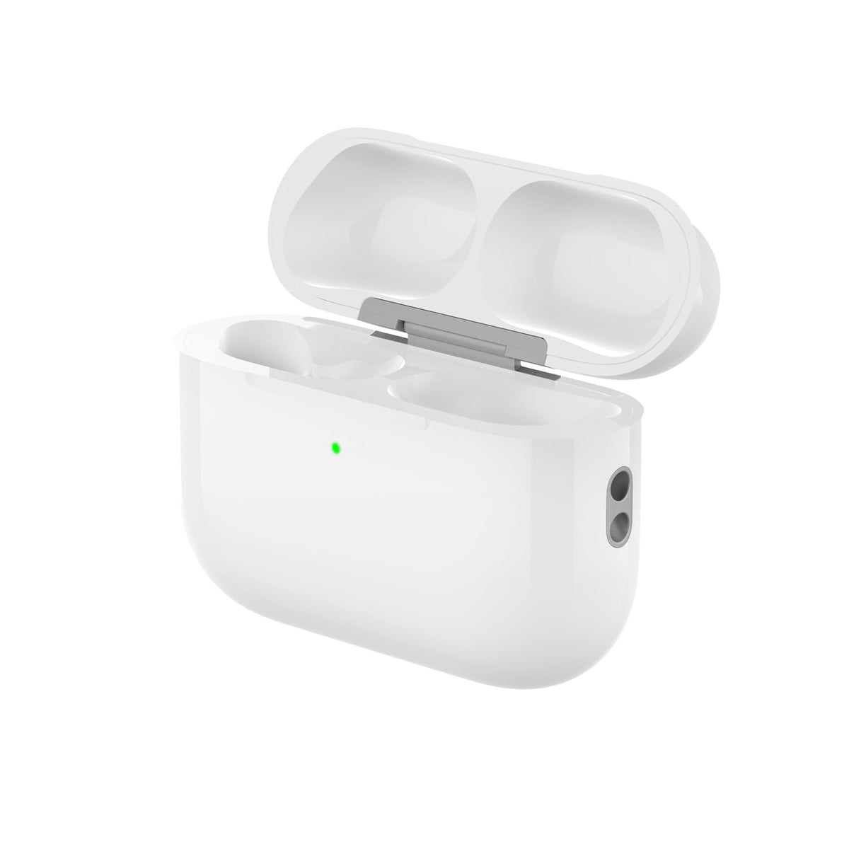 Figitos front view of charging case showing sleek design and portability benefit