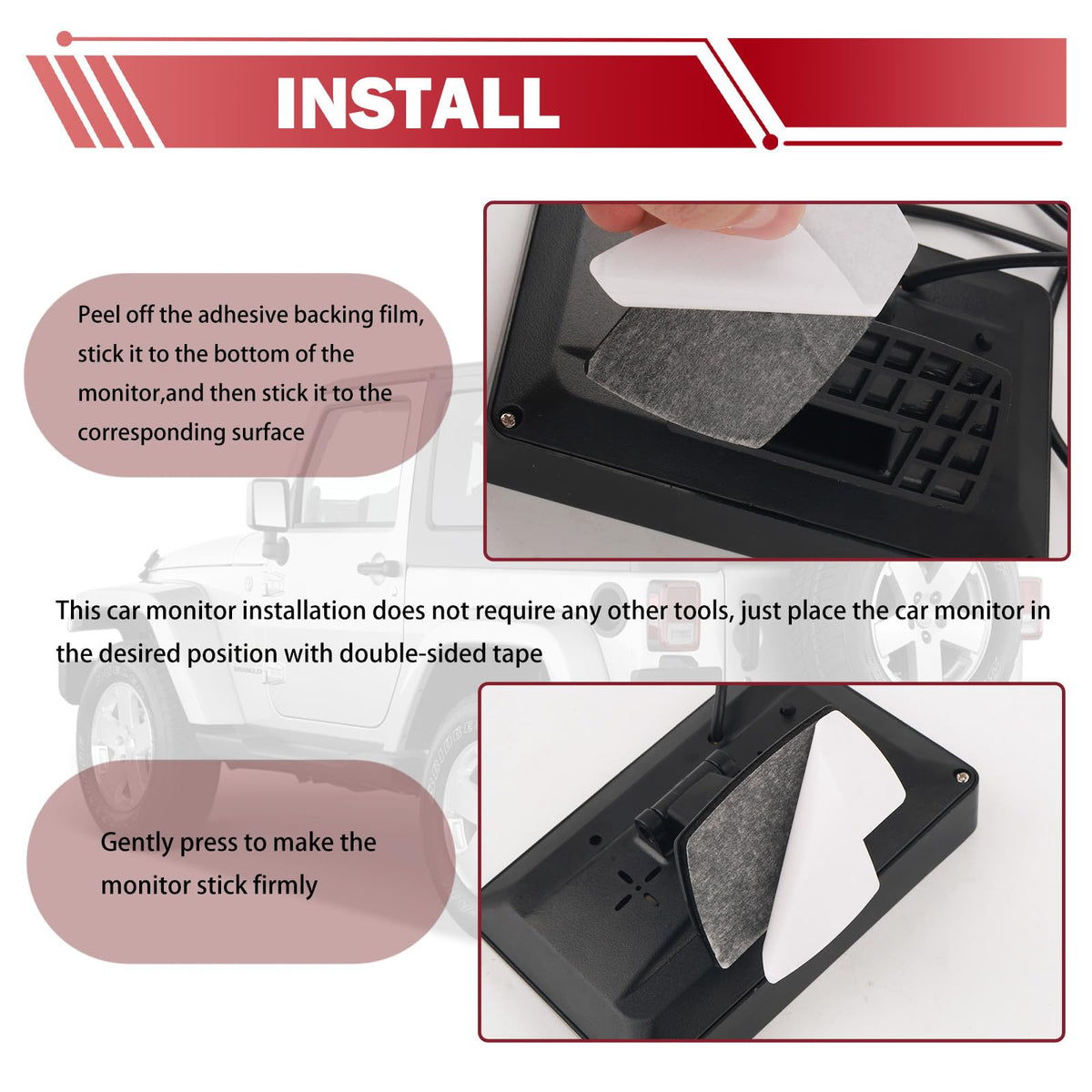 Figpade adhesive base and scale comparison showing compact footprint and secure mounting benefit