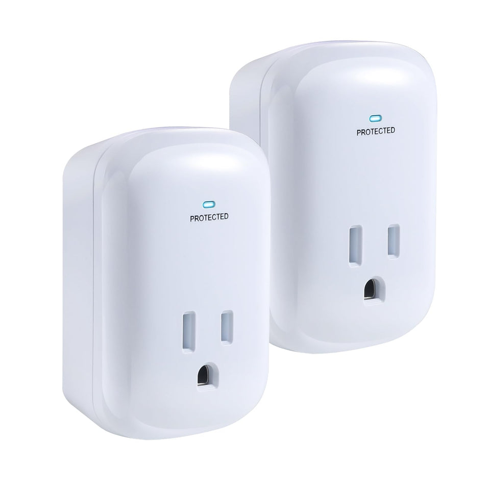 Fiiman ETL-listed surge protector outlet with compact design protects electronics from surges.