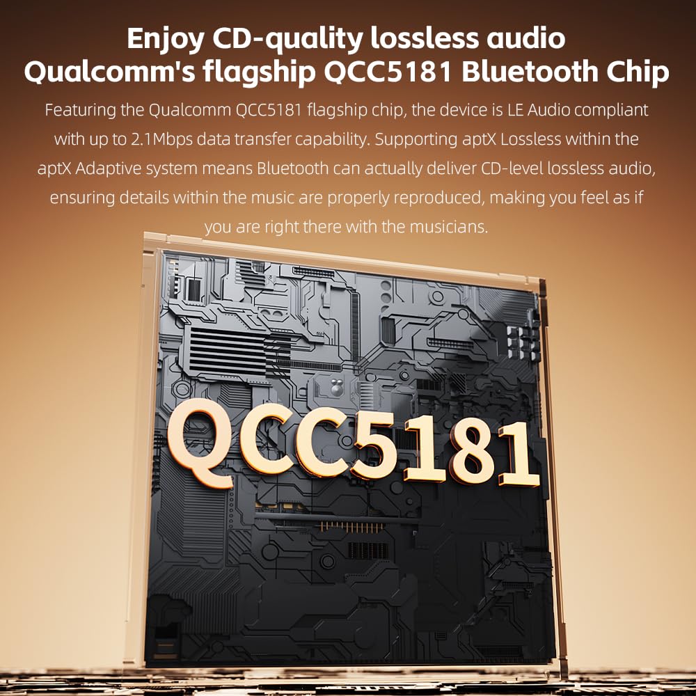 BR15 supports aptX Lossless and LDAC for high fidelity streaming