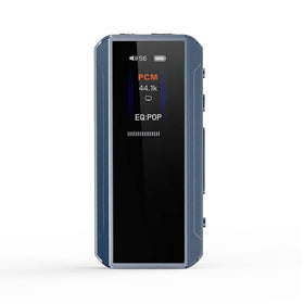 Fiio BTR13 front view blue, compact and portable for on the go listening.