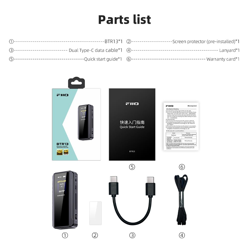 Fiio BTR13 portable design for hi-fi listening on the go.