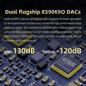 FiiO BTR17 LDAC-capable path for high-fidelity wireless audio.