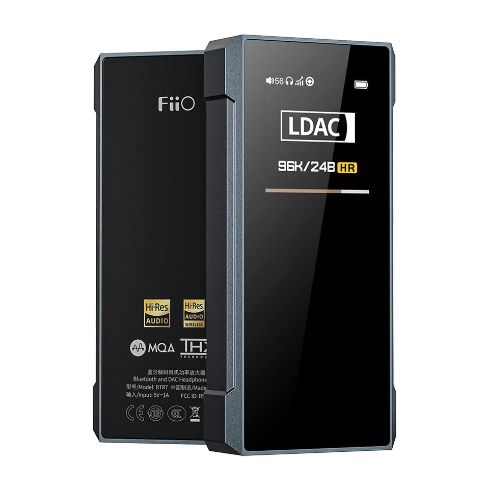 FiiO BTR7 balanced output port for hi-res headphones delivering detailed sound.