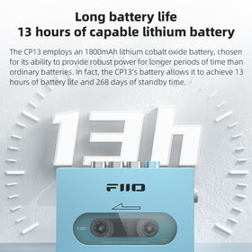 FiiO CP13 dual-mode power design supports battery and USB-C charging.