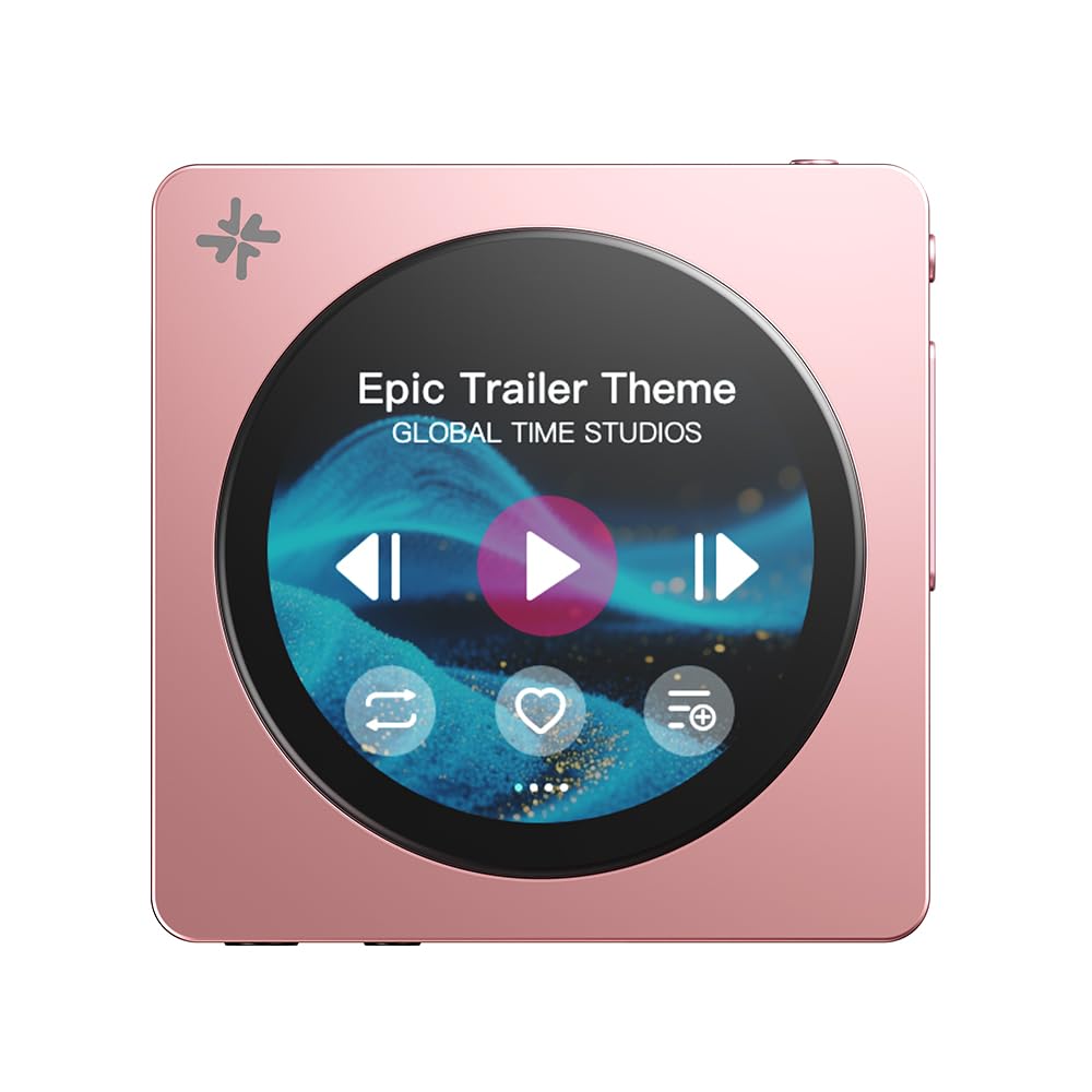 FIIO DISC pink front view highlighting portable design for on-the-go listening