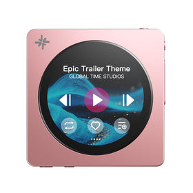 FIIO DISC pink front view highlighting portable design for on-the-go listening