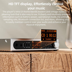 Slim, portable design ideal for on-the-go HiFi.