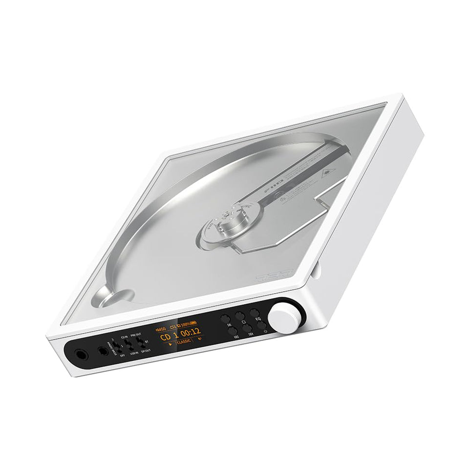 FiiO DM15 compact portable CD player delivering authentic analog warmth on the go.