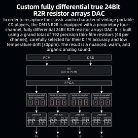 FiiO DM15 front view in silver showcasing compact form factor.