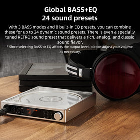 Retro mode and global EQ offer vintage flavor options for tracks.