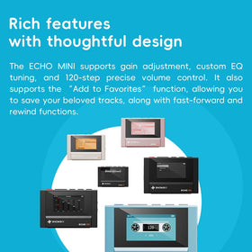 FiiO Echo MINI lifestyle commute scene showing portable high quality playback