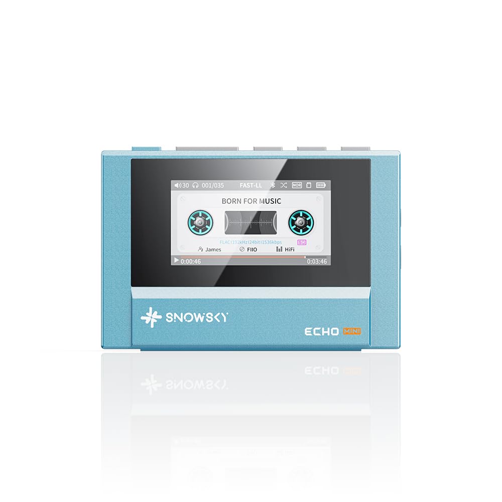 Fiio Echo MINI Sky Blue IPS screen for clear navigation and visuals