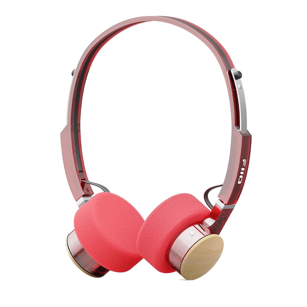 FiiO EH11 front view in burgundy showing retro design and premium finish