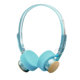 FiiO EH11 cyan front view showing retro design and lightweight benefit