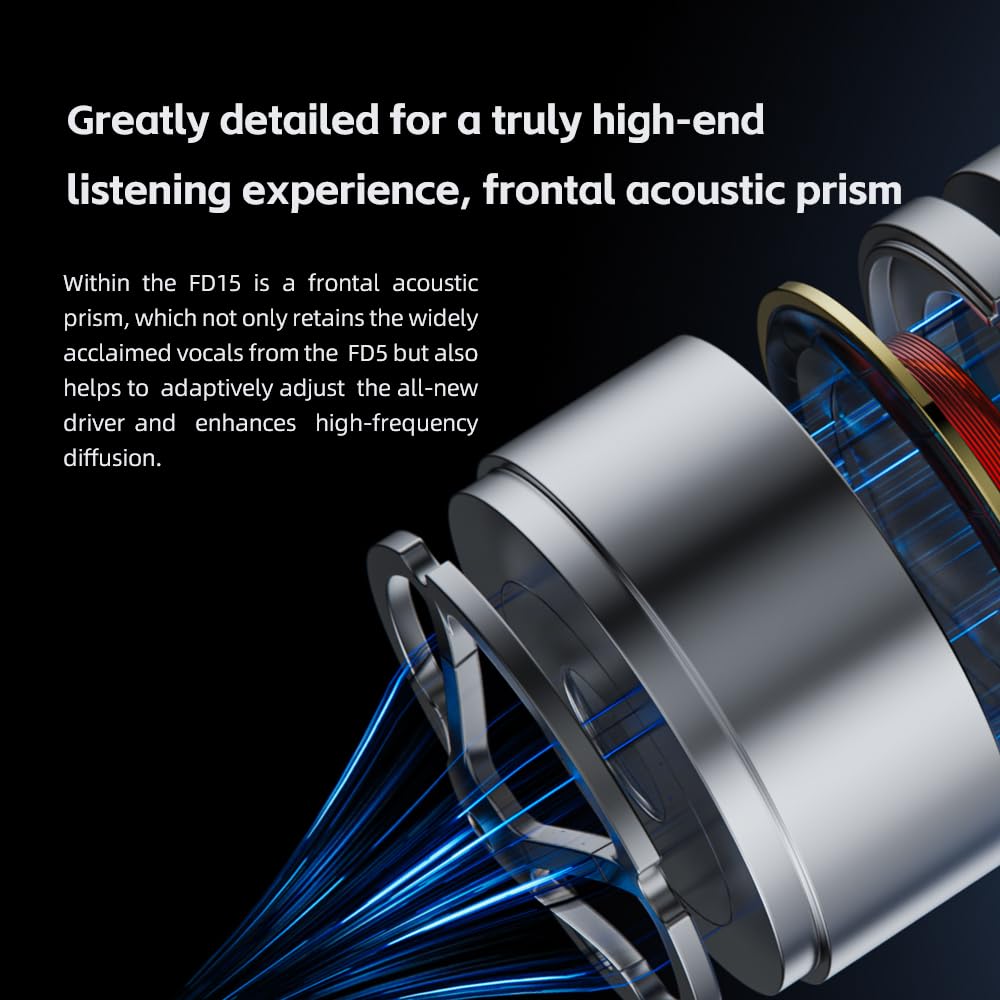 FiiO FD15 precision earcup assembly close-up improves fit and sealing