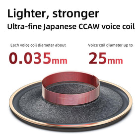 FiiO FT1 32Ω dynamic driver with wood cups enables detailed playback.