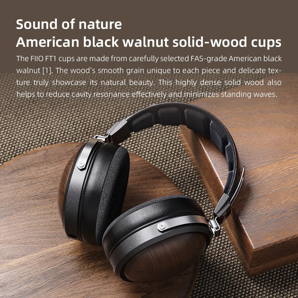 FiiO FT1 suede-covered headband emphasizes breathable comfort during extended listening.