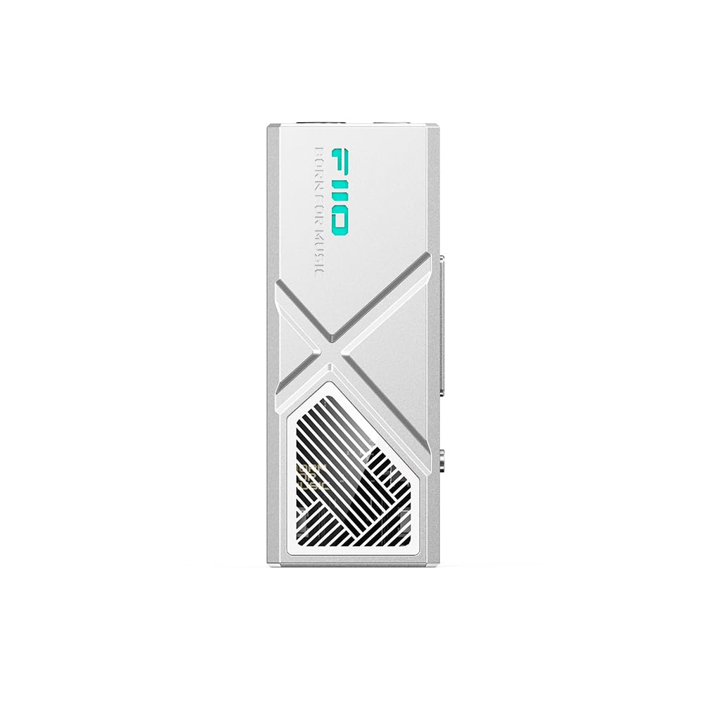 FiiO JadeAudio KA13 front view enables easy access to dual outputs for versatile listening.