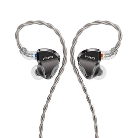 FiiO JH5 front view showing earphone face and finish, highlighting premium build