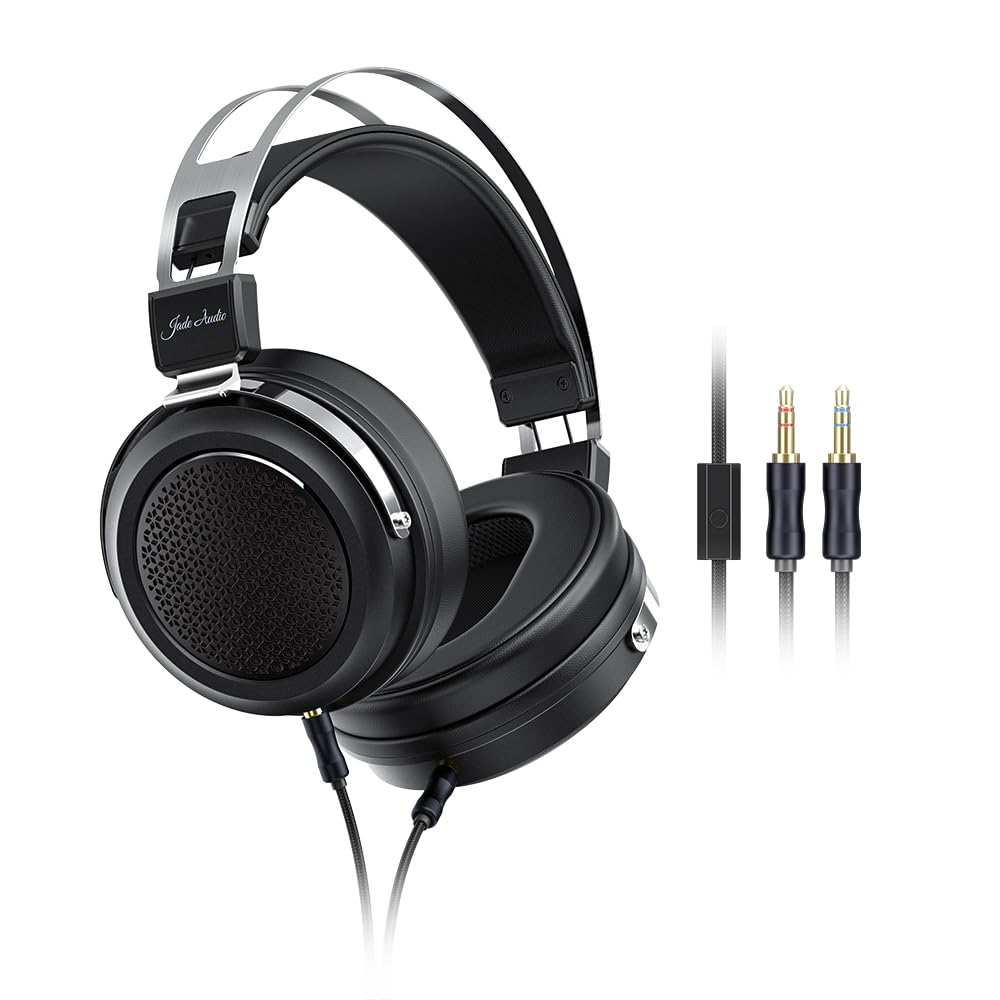 Front view of FiiO JT1 headphones showing a comfortable over-ear design.