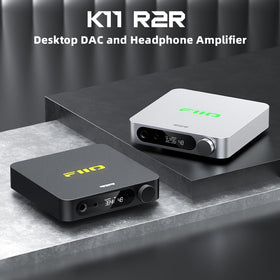 FiiO K11 R2R DAC top view shows compact desk-friendly design