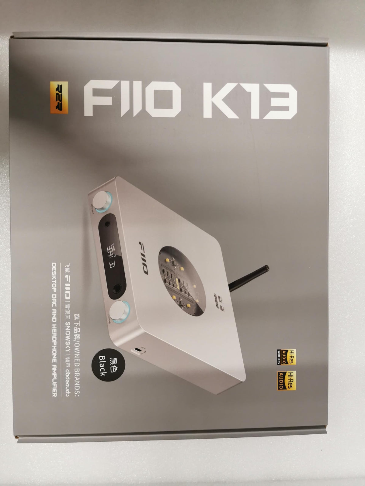 FiiO K13 balanced XLR output for clean, studio-grade amplification.