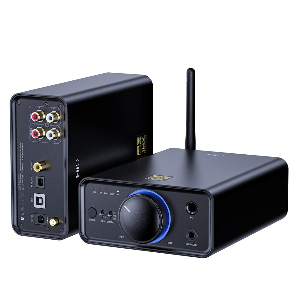 FiiO K7BT front panel with controls for quick input and volume adjustments