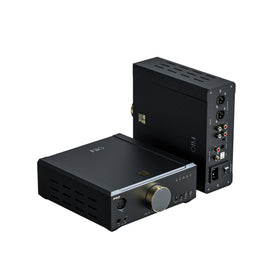 FiiO K9 Pro ESS back panel ports with coaxial, optical, RCA, and XLR.