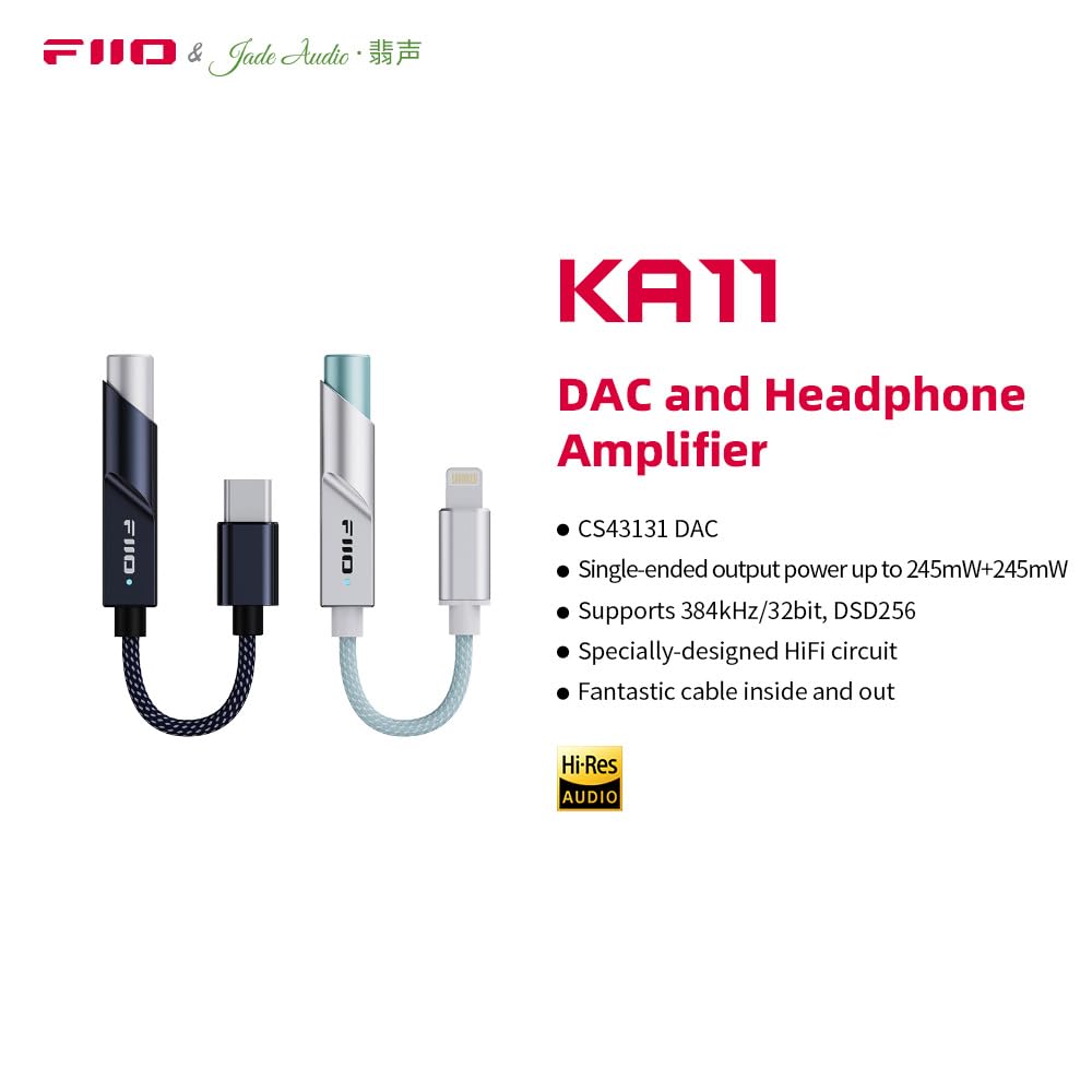FiiO KA11 closeup of internal DAC area emphasizing CS43131 chip for hi‑res decoding
