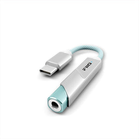 FiiO KA11 front view in silver showing compact USB‑C dongle and 3.5mm port for clearer audio
