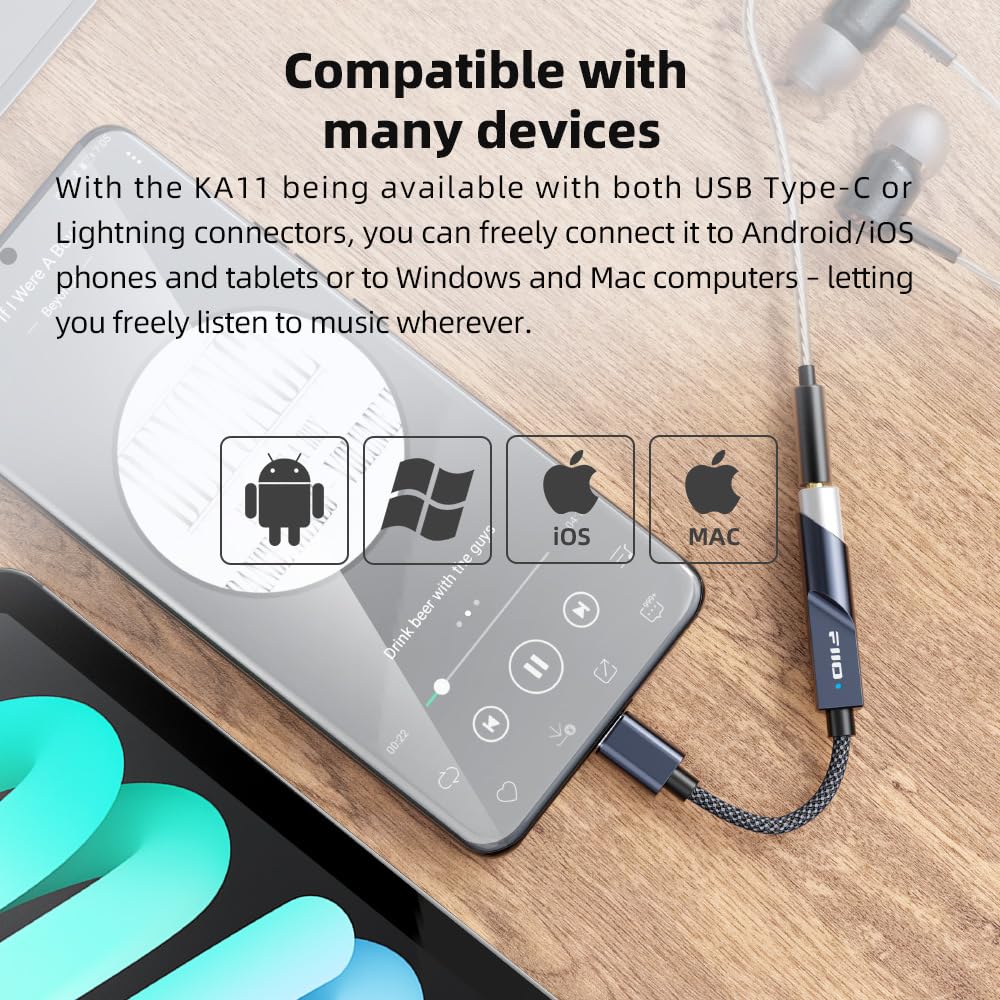 FiiO KA11 next to USB stick showing size comparison and pocketable convenience
