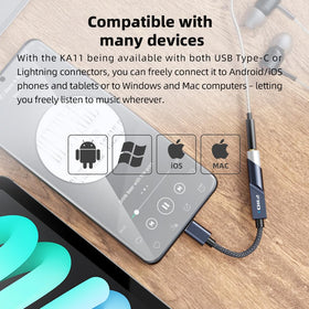 FiiO KA11 next to USB stick showing size comparison and pocketable convenience