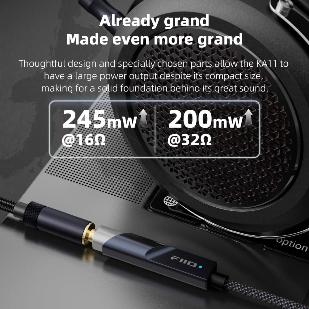 FiiO KA11 aluminum body texture highlighting durable finish and lightweight portability