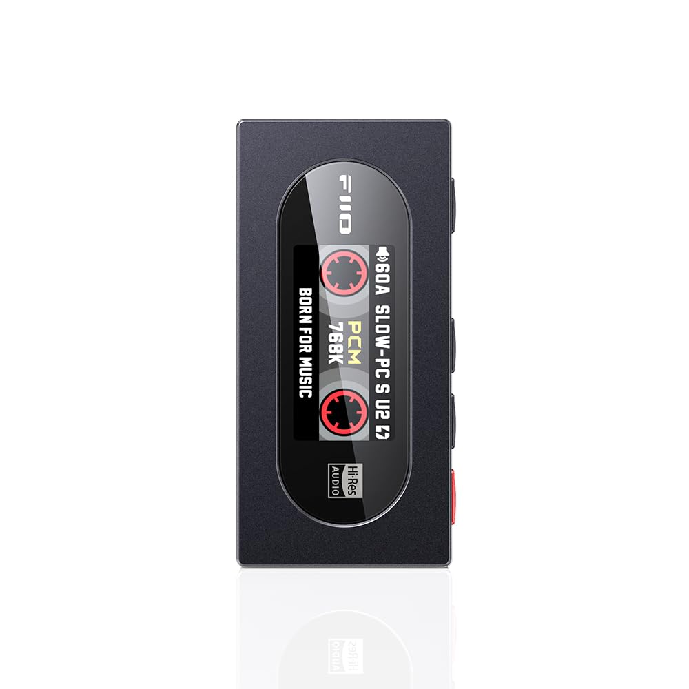 FiiO KA15 front panel color LCD for quick control on the go.