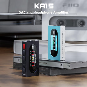 FiiO KA15 retro dynamic UI with spinning tape evokes nostalgia and clarity.