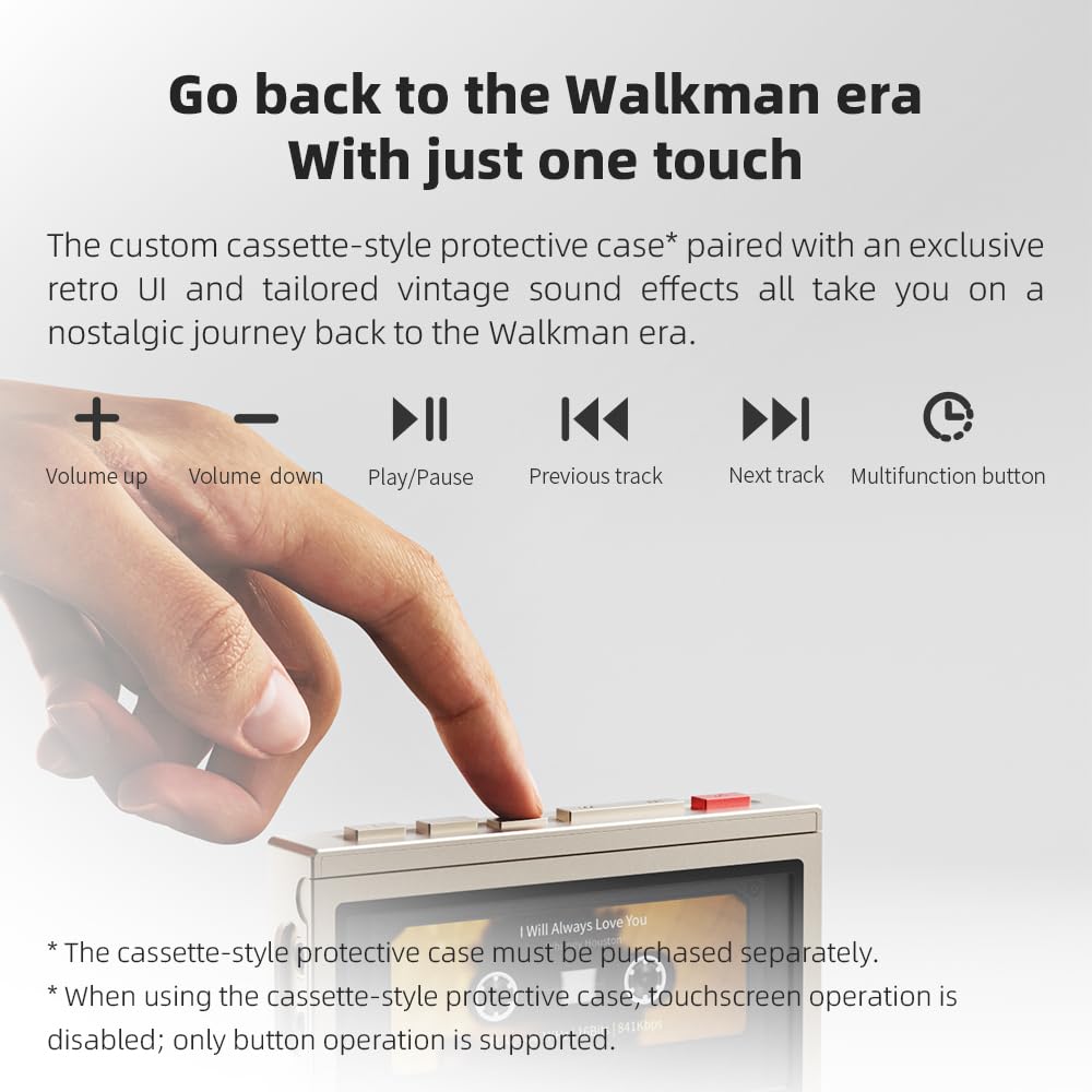 FiiO M21 compact handheld design fits in your pocket for on-the-go listening.