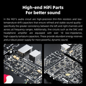 FiiO M21 high-resolution audio with DSD support for faithful playback.