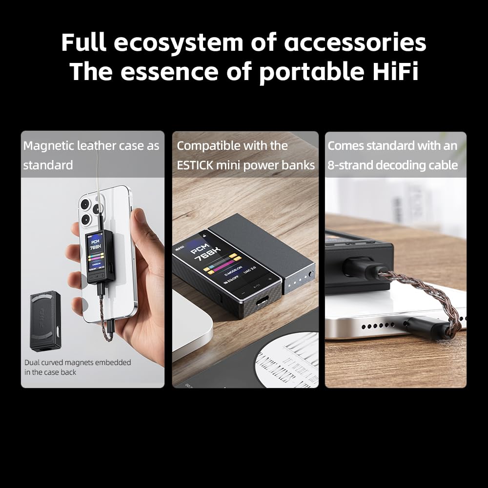 FiiO QX13 32-bit processor powers smooth UI and responsive themes.