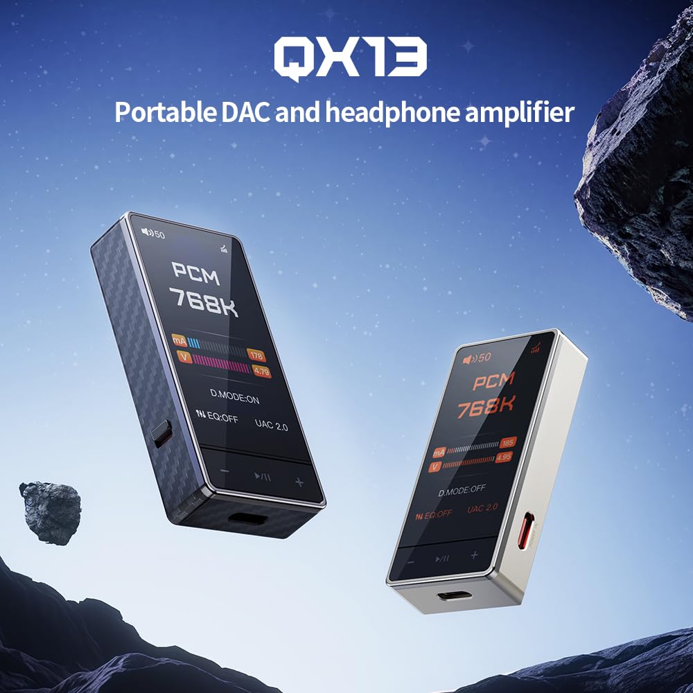 FiiO QX13 ES9027PRO DAC offers studio-grade clarity with low distortion.