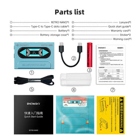 FiiO Snowsky Retro Nano blue packaging demonstrates complete starter kit