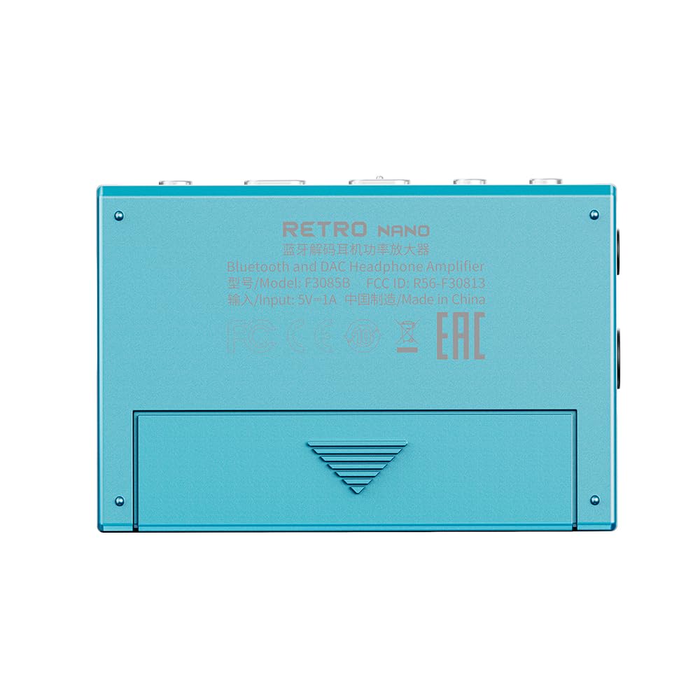 FiiO Snowsky Retro Nano blue side view showing compact portable form