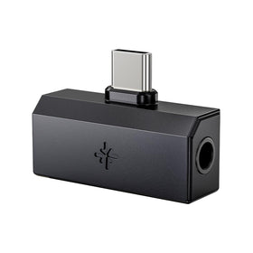 FiiO Tiny DAC front view shows compact plug-in design for on-the-go listening