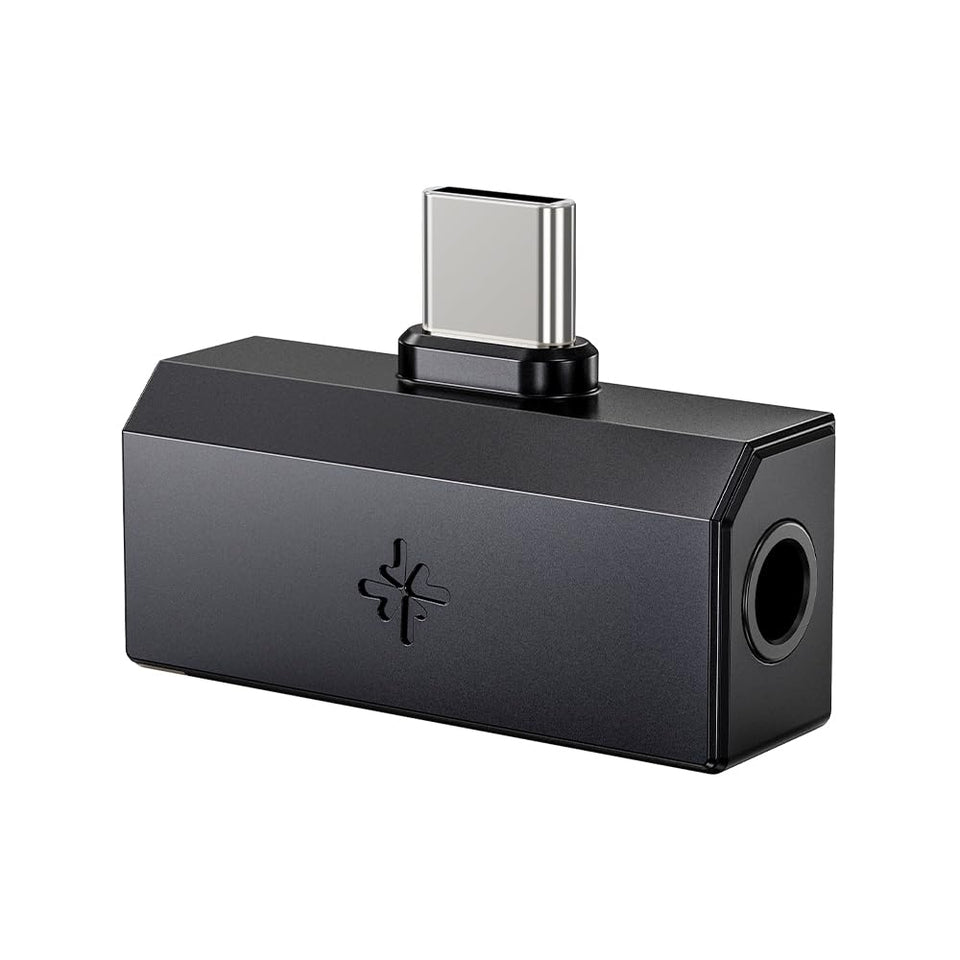 FiiO Tiny DAC front view shows compact plug-in design for on-the-go listening