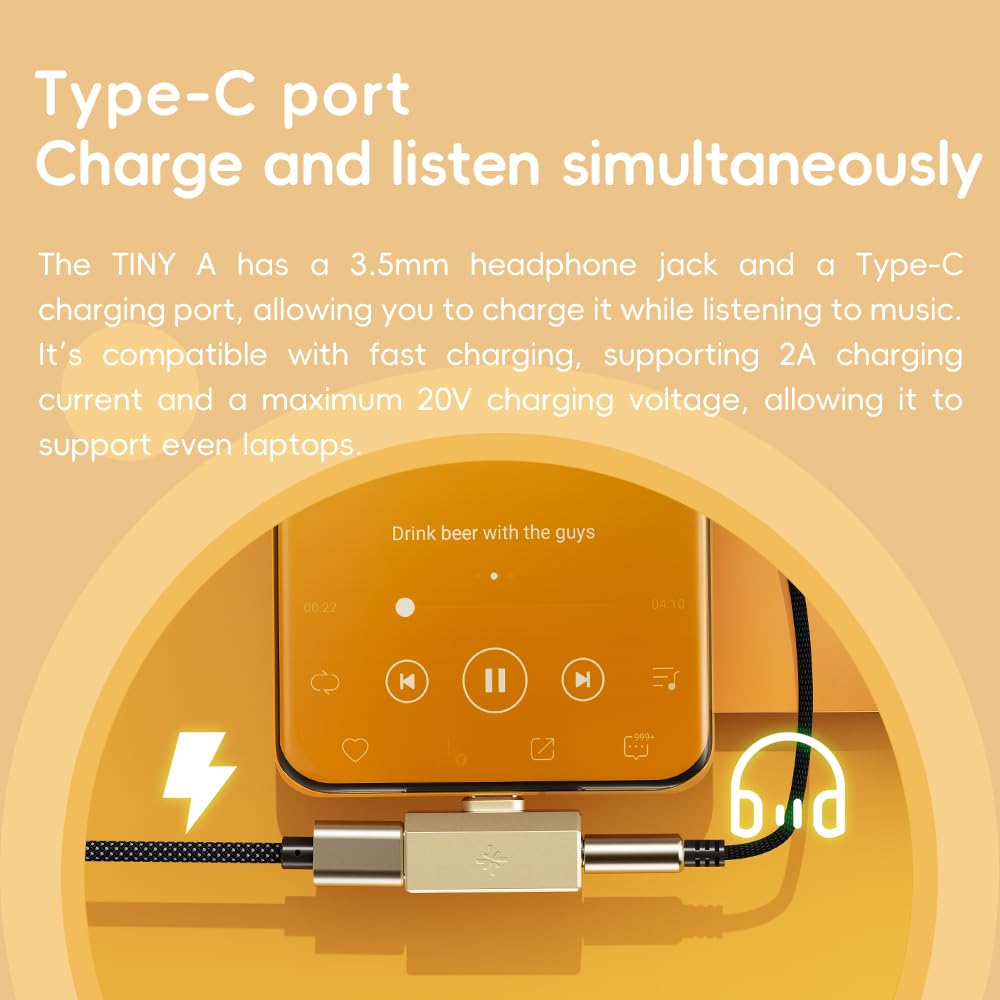 FiiO Tiny A 10-band PEQ interface allows precise tone shaping for your favorite tracks.