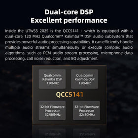 FiiO UTWS5 96kHz/24bit sampling for high-fidelity playback.