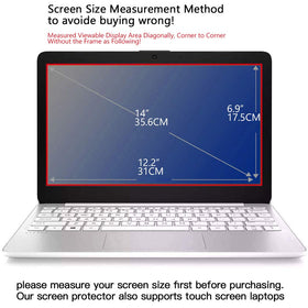FILMEXT anti-glare filter reduces reflections for comfortable screen use