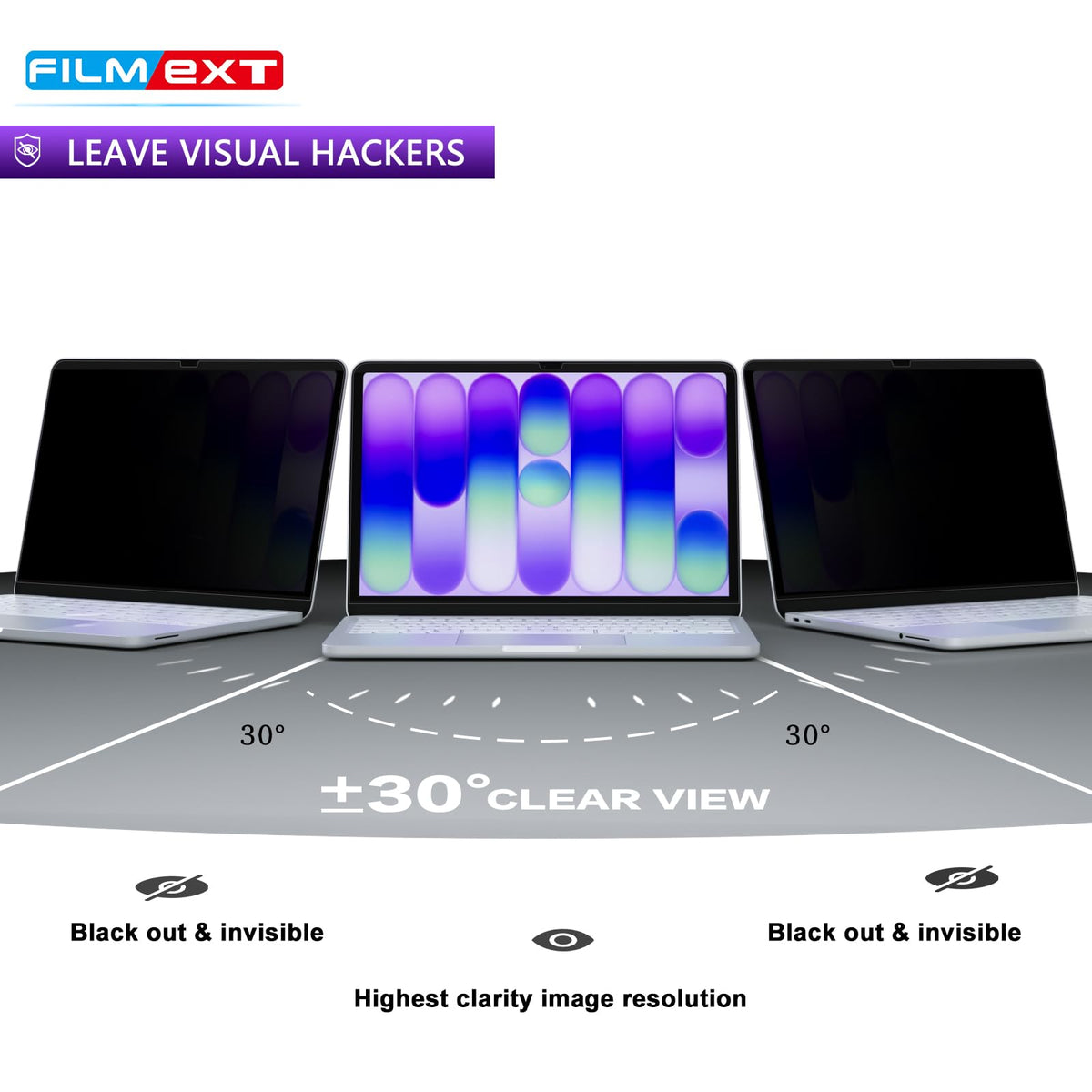 FILMEXT close-up of magnetic edge showing quick attach benefit